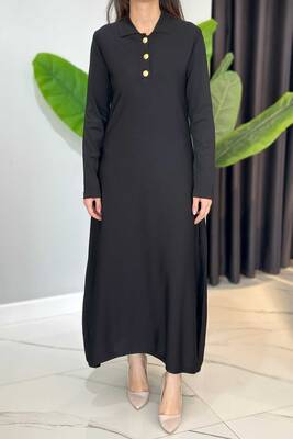 Nuss - Nuss Elbise 1422 Siyah