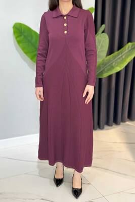 Nuss - Nuss Elbise 1423 Mürdüm