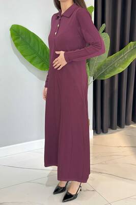 Nuss - Nuss Elbise 1423 Mürdüm (1)