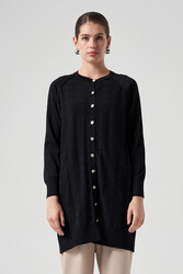 Nuss - Nuss Mercerized Knit Houndstooth Cardigan 1111 Black