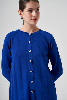 Nuss - Nuss Mercerized Knit Houndstooth Cardigan 1111 Blue (1)