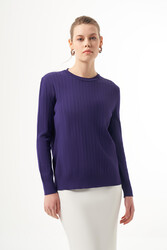 Nuss - Nuss Mercerized Short Tunic Blouse 1202 Purple