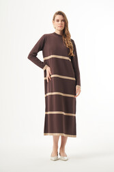 Nuss - Nuss Merserize Elbise 1400 Kahverengi