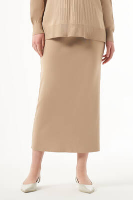 Nuss - Nuss Merserize Steel Knit Skirt NS-23K-013ETK Beige