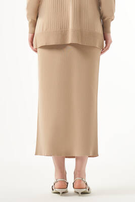 Nuss - Nuss Merserize Steel Knit Skirt NS-23K-013ETK Beige (1)