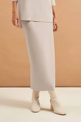 Nuss - Nuss Merserize Steel Knit Skirt NS-23K-013ETK Stone
