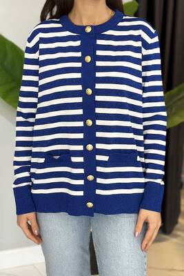 Nuss - Nuss Sim Detail Cardigan 306 Cobalt Nuss - Nuss Sim Detail Cardigan 306 Cobalt