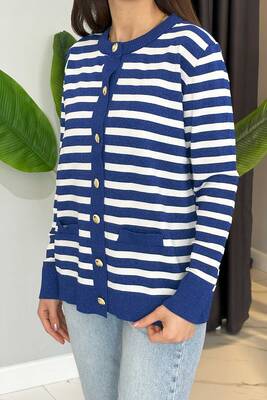 Nuss - Nuss Sim Detail Cardigan 306 Cobalt (1) Nuss - Nuss Sim Detail Cardigan 306 Cobalt (1)