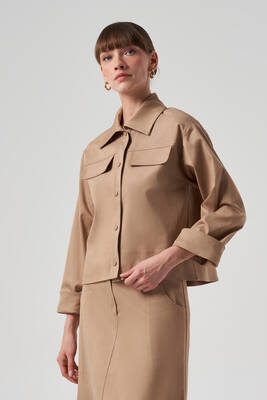 Nuss - Nuss Snap-Button Short Jacket 6025 Camel (1)