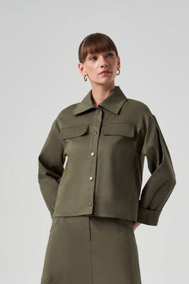Nuss - Nuss Snap-Button Short Jacket 6025 Khaki (1)
