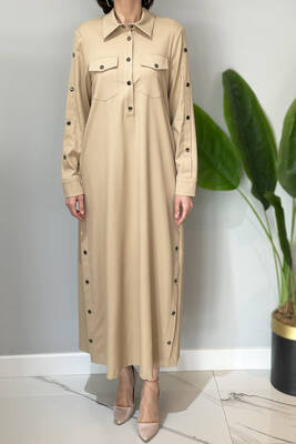 Nuss - Nuss Snap Detail Dress 2002 Beige