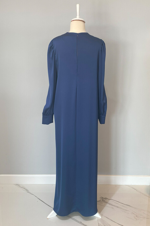 Nuss Stone Detailed Dress 2016 Navy Blue - Thumbnail