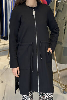 Nuss - Nuss Zipper Coat Jacket 6012 Black