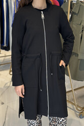 Nuss - Nuss Zipper Coat Jacket 6012 Black