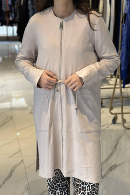 Nuss - Nuss Zippered Coat Jacket 6012 Beige (1)