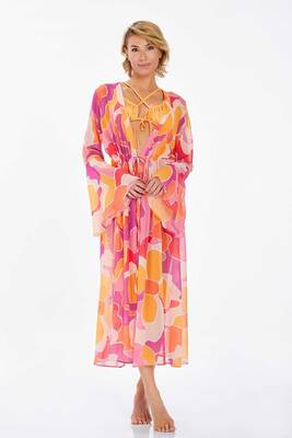 Lapieno - One-Piece Kimono Pareo Over Swimsuit Ann 6122 Orange (1) Lapieno - One-Piece Kimono Pareo Over Swimsuit Ann 6122 Orange (1)