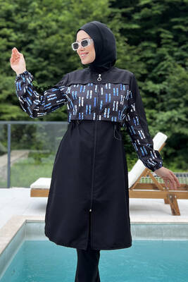 Remsa - One-Piece Parachute Full-Covered Burkini 2451 Blue (1) Remsa - One-Piece Parachute Full-Covered Burkini 2451 Blue (1)