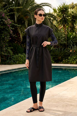 Remsa - One Top Parachute Sweater Gilet Full Hijab Swimsuit 2364 Black (1)
