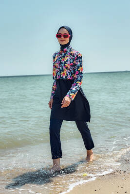 Remsa - Önü Kapaklı Tam Kapalı Tesettür Mayo Lacivert09 R5209 (1)