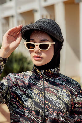 Remsa Mayo - Önü Katlama Detaylı Vizör Hasır Şapka Güneş Koruyucu Siperlik RŞ-2113 Siyah01 (1)