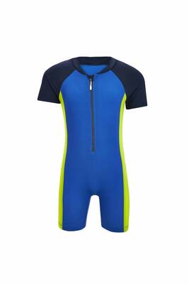 Remsa - Overalls Short Sleeve Children's Swimming Swimsuit with Shorts Alex 5608 Neon Green Remsa - Overalls Short Sleeve Children's Swimming Swimsuit with Shorts Alex 5608 Neon Green