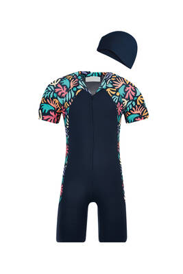 Maresiva - Overalls Short Sleeve Children's Swimming Swimsuit with Shorts Mateo 8347 Dark Navy Blue (1) Maresiva - Overalls Short Sleeve Children's Swimming Swimsuit with Shorts Mateo 8347 Dark Navy Blue (1)