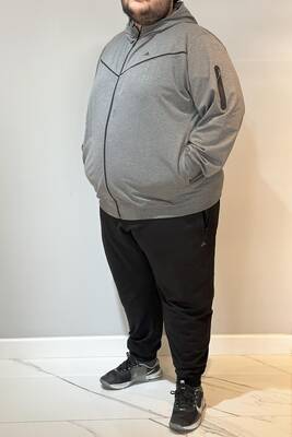 Remsa - Özel Üretim Büyük Beden Ekstra Battal Pamuklu Erkek Eşofman Takımı 24722 Antrasit (1)