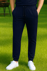 Remsa - Paçası Düz Beli Lastikli 3 Cepli Erkek Eşofman Altı 5740 Lacivert