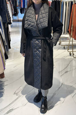Remsa - Padded Detail Coat 20111 - Black