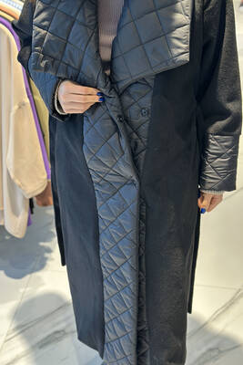 Remsa - Padded Detail Coat 20111 - Black (1)