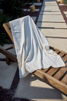 Remsa - Pamuklu Deniz Havuz Plaj Banyo Havlusu 01 Ekru