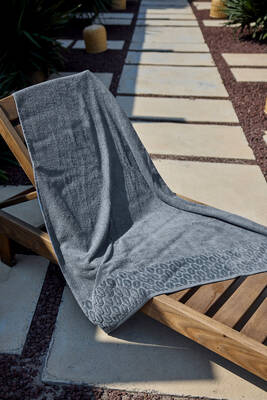 Remsa - Pamuklu Deniz Havuz Plaj Banyo Havlusu 01 Füme (1)