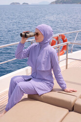 Haliç Mayo - Parachute Full-Cover Modest Swimsuit Set 20251 Lila