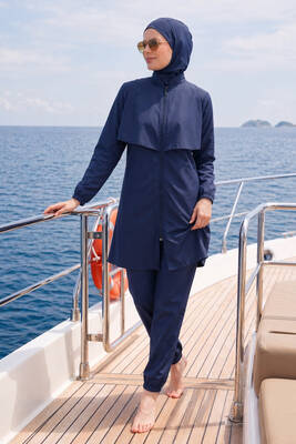 Haliç Mayo - Parachute Full-Cover Modest Swimsuit Set 20251 Navy