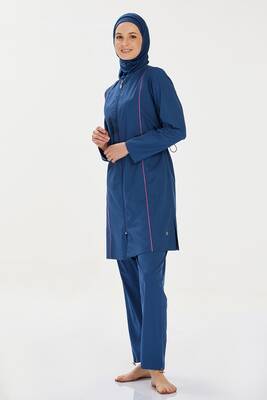 Rozamay - Parachute Full Coverage Hijab Swimsuit Beny 9075 Light Navy (1) Rozamay - Parachute Full Coverage Hijab Swimsuit Beny 9075 Light Navy (1)