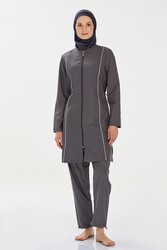 Rozamay - Parachute Full-Covered Hijab Swimsuit Beny 9075 Anthracite