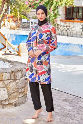 Maresiva - Parachute Full-Covered Modest Swimwear Brianna 8285 Black Maresiva - Parachute Full-Covered Modest Swimwear Brianna 8285 Black