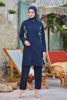 Maresiva - Parachute Full-Covered Modest Swimwear Ivy 8284 Dark Navy