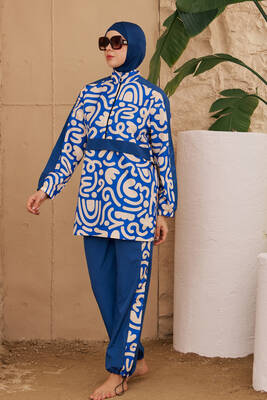 Remsa - Parachute Fully Covered Hijab Swimsuit 2924-191 Remsa - Parachute Fully Covered Hijab Swimsuit 2924-191