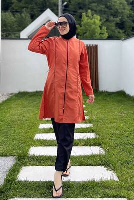 Rozamay - Parachute Fully Covered Hijab Swimsuit Beny 9075 Cinnamon Remsa Swimsuit Rozamay - Parachute Fully Covered Hijab Swimsuit Beny 9075 Cinnamon Remsa Swimsuit