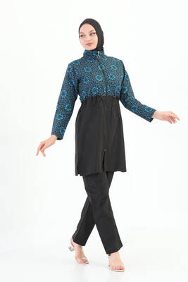 Remsa - Parachute Fully Covered Hijab Swimsuit Nida 2103 Green Remsa - Parachute Fully Covered Hijab Swimsuit Nida 2103 Green