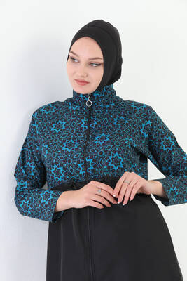 Remsa - Parachute Fully Covered Hijab Swimsuit Nida 2103 Green (1) Remsa - Parachute Fully Covered Hijab Swimsuit Nida 2103 Green (1)