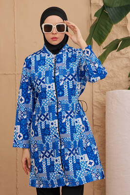 Remsa - Parachute Fully Covered Hijab Swimsuit Patterned Woven 2224-189 (1) Remsa - Parachute Fully Covered Hijab Swimsuit Patterned Woven 2224-189 (1)