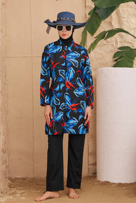 Remsa - Parachute Fully Covered Hijab Swimsuit Patterned Woven 2224-571 (1) Remsa - Parachute Fully Covered Hijab Swimsuit Patterned Woven 2224-571 (1)