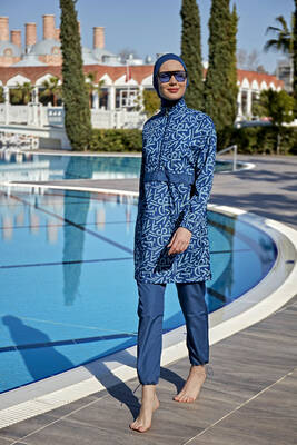 Remsa - Remsa Swimwear Parachute Fully Covered Hijab Swimsuit R081 Atlantic (1) Remsa - Remsa Swimwear Parachute Fully Covered Hijab Swimsuit R081 Atlantic (1)