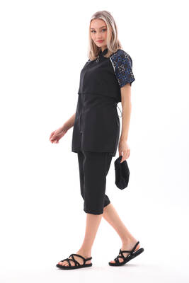 Parachute Half-Closed Modest Swimsuit Hera 2408 Black