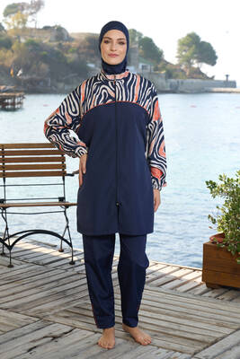 Estiva - Paraşüt Fully Covered Hijab Swimsuit 25962 Navy Blue (1) Estiva - Paraşüt Fully Covered Hijab Swimsuit 25962 Navy Blue (1)