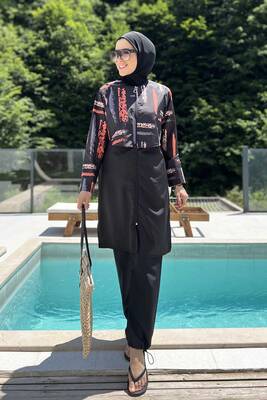 Remsa - Paraşüt Tam Kapalı Tesettür Mayo Aller 2403 Çizgi Remsa - Paraşüt Tam Kapalı Tesettür Mayo Aller 2403 Çizgi