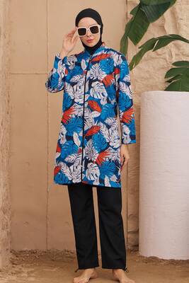 Remsa - Paraşüt Tam Kapalı Tesettür Mayo Desenli Dokuma 2224-567 (1)