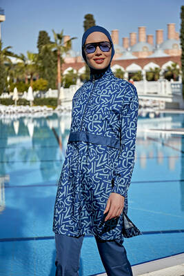 Remsa Mayo - Paraşüt Tam Kapalı Tesettür Mayo R081 Atlantik Remsa Mayo - Paraşüt Tam Kapalı Tesettür Mayo R081 Atlantik